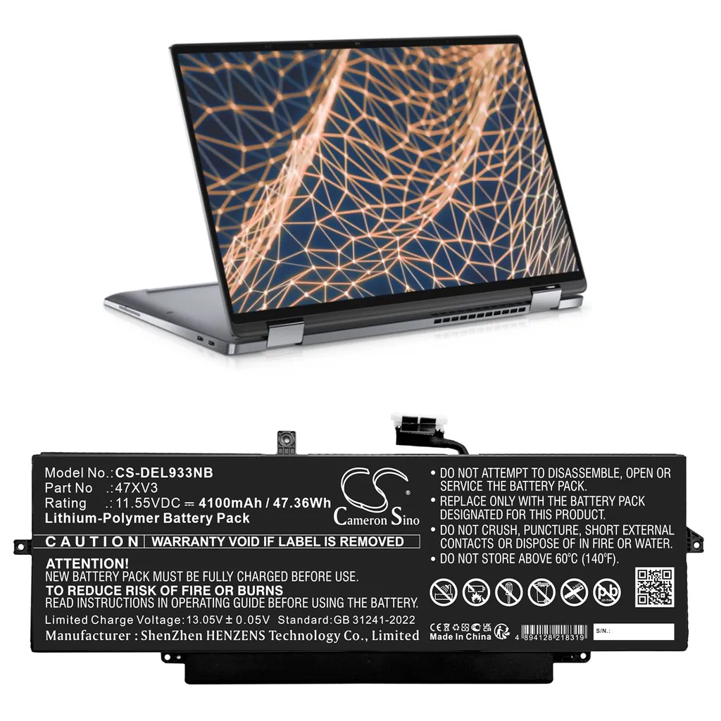 Batteri til 05Y3T9 for DELL, 11.55V, 4100mAh v:8317301 Batteri til 05Y3T9 for DELL, 11.55V, 4100mAh v:8317301