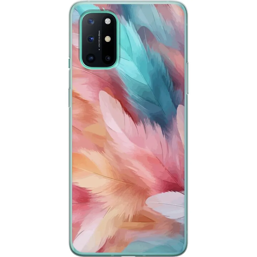 OnePlus 8T Gjennomsiktig Telefondeksel Fjädrar v:6235765