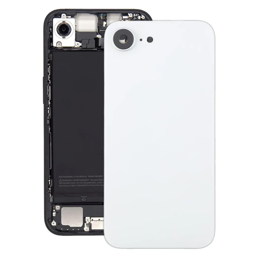 iPhone 17e/16e bakdeksel med små deler (uten logo) – hvit v:6775069