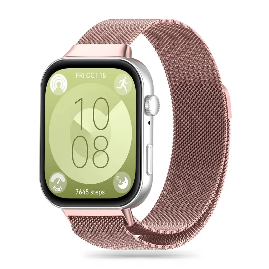 Tech-Protect MilaneseBand Klokkereim til Huawei Watch Fit 3 – Rosa v:9234877