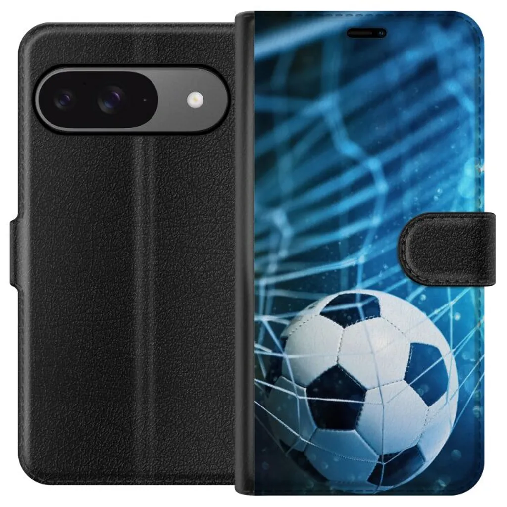 Google Pixel 9 Pro Sort Lommebokdeksel Fotboll v:2648716