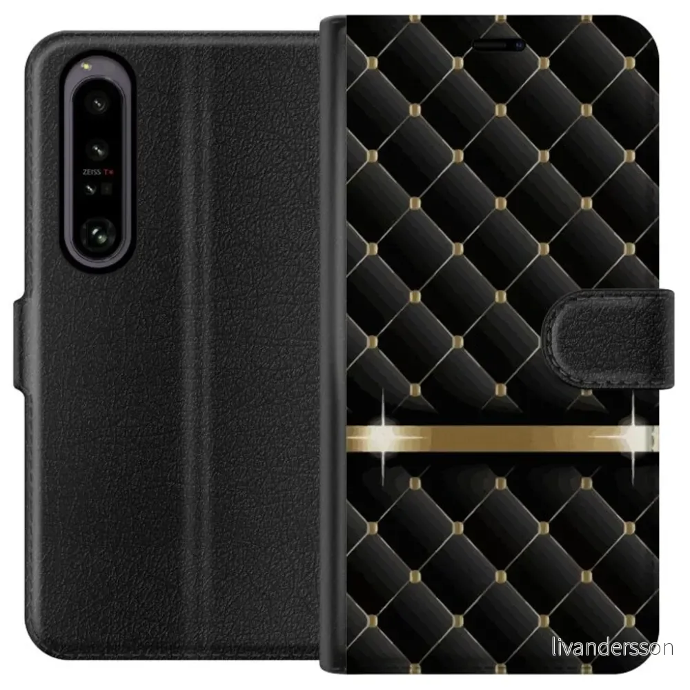 Sony Xperia 1 IV Sort Lommebokdeksel Lyxigt v:4050919