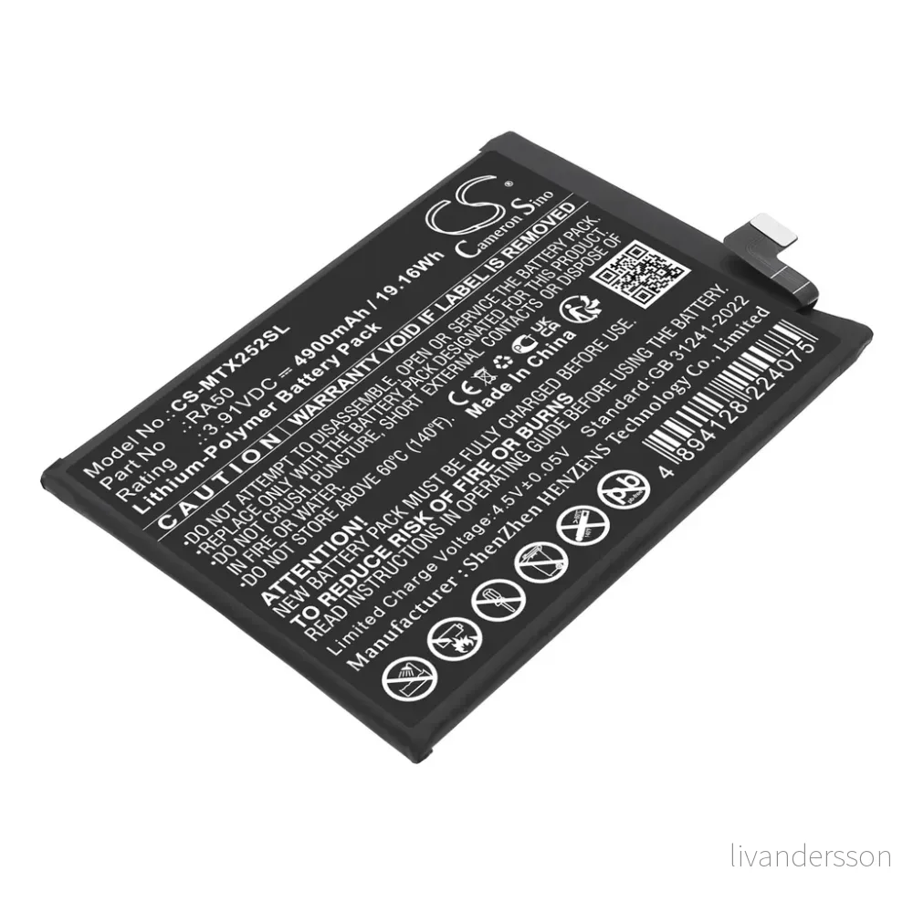 Batteri til Moto G15 NFC 2025, 3.91V, 4900mAh v:4056143
