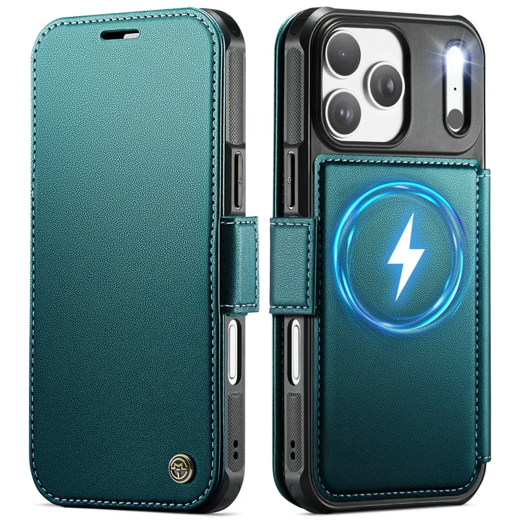 CASEME 053 iPhone 17 Pro Max Lommeboketui MagSafe RFID Blokkerende – Turkis v:6035840