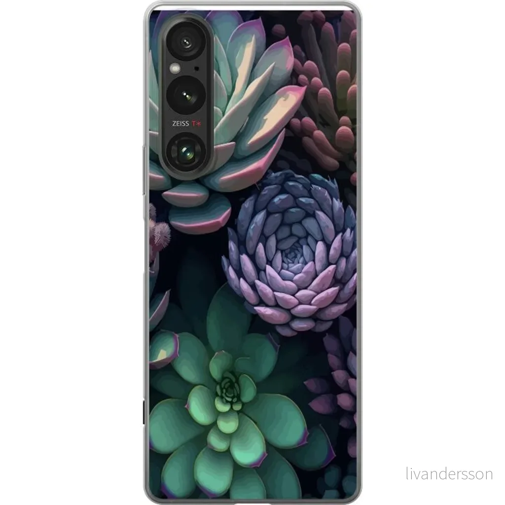 Sony Xperia 1 VI Gjennomsiktig Telefondeksel Taklök grön v:4583124
