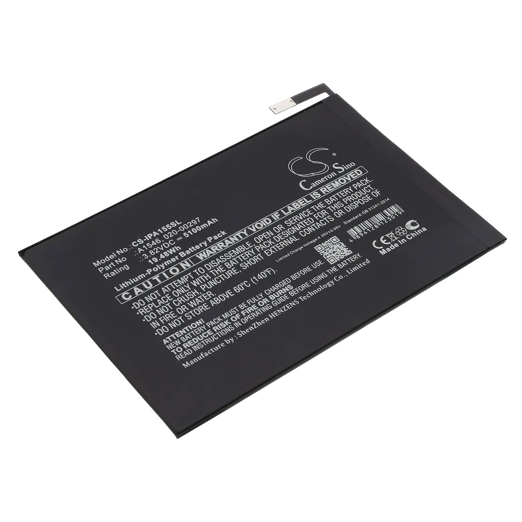 Batteri til Apple iPad 5.2, 3.82V, 5100 mAh v:5909089