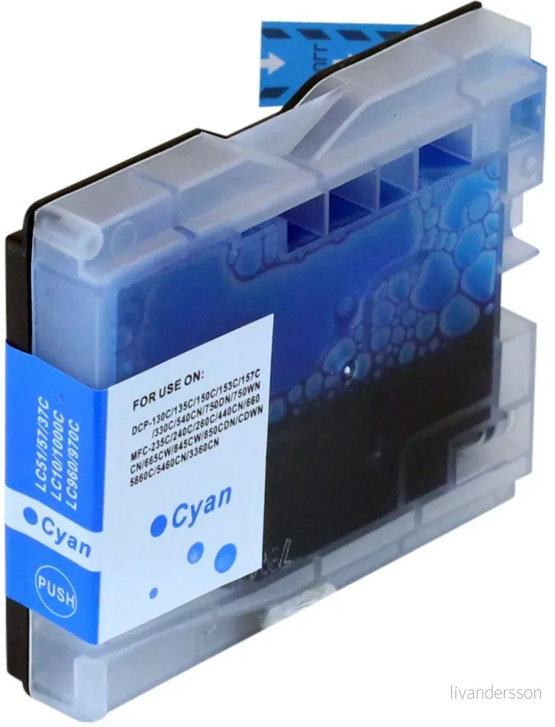 Kompatibel med Brother Fax 1560 blekkpatron, 15ml, cyan v:9588922