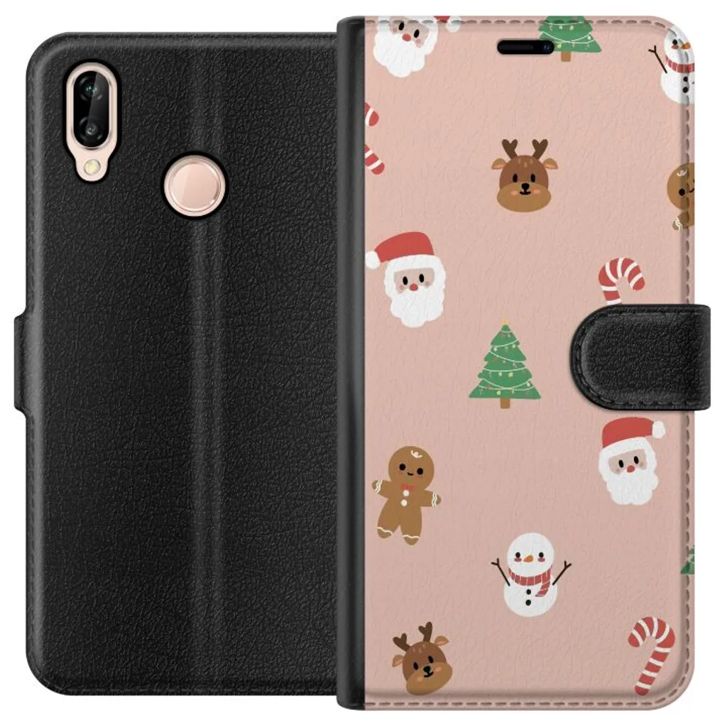 Huawei P20 lite Sort Lommebokdeksel Klassisk Julfest v:1958357