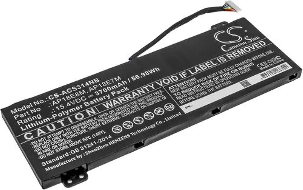 Batteri til Acer Nitro 7 AN715-51-72KC, 15,4V, 3700mAh v:1506400