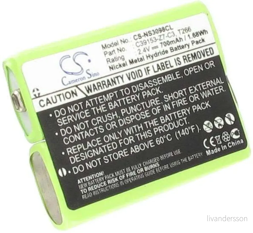 Batteri til T266TELIABC101590 for Siemens, 2.4V, 700 mAh v:3949726