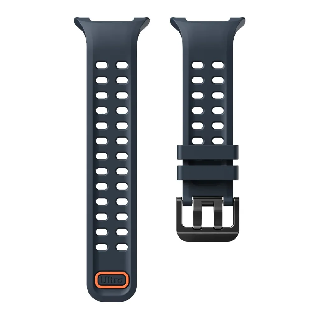 Samsung Galaxy Watch9/8/8 Classic silikon klokkerem med dobbel spenne – Mørkblå v:9495949