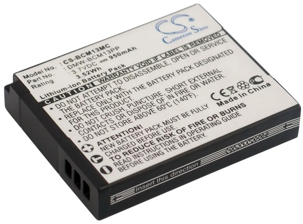 Batteri til Panasonic Lumix DMC-TZ61, 3.7V (3.6V), 1100 mAh v:6073644