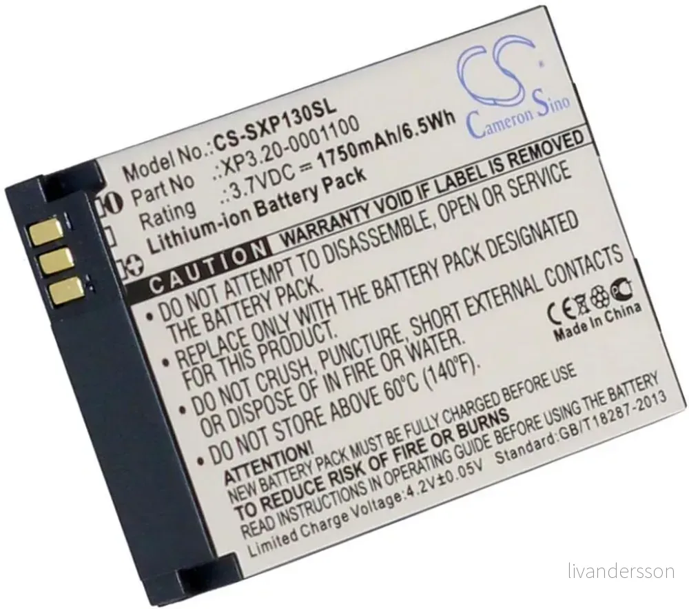 Batteri til Socketmobile Sonim XP3 Quest, 3.7V (3.6V), 1750 mAh v:4692440