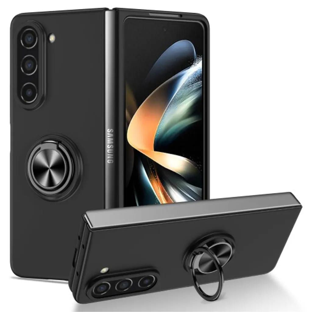 Samsung Galaxy Z Fold5 5G deksel med en ring – Svart v:5808377