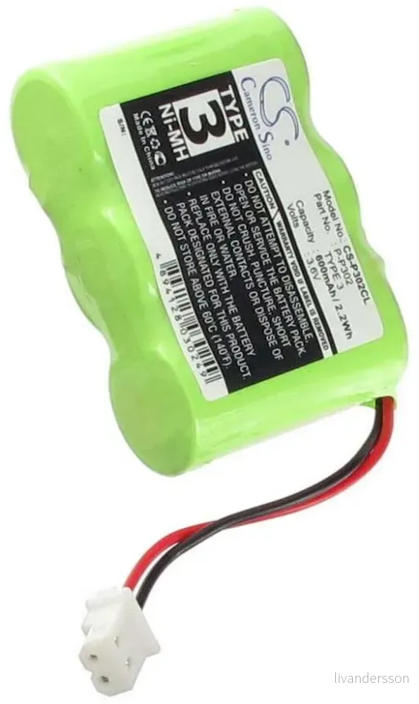 Batteri til Vodavi 901700, 3,6V, 600 mAh v:1862091
