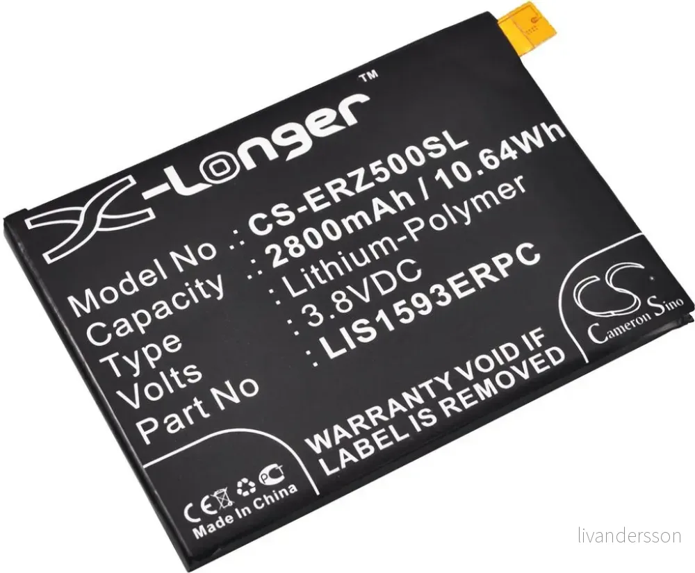 Batteri til Sony E6633, 3.8V, 2800 mAh v:2338297