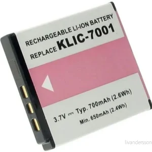 Batteri til KLIC-7001 erstatningsbatteri v:8880890 Batteri til KLIC-7001 erstatningsbatteri v:8880890