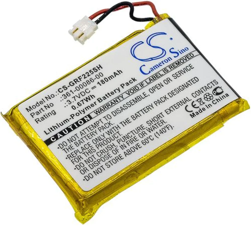 Batteri til Garmin Approach G10, 3,7V, 180mAh v:7797421