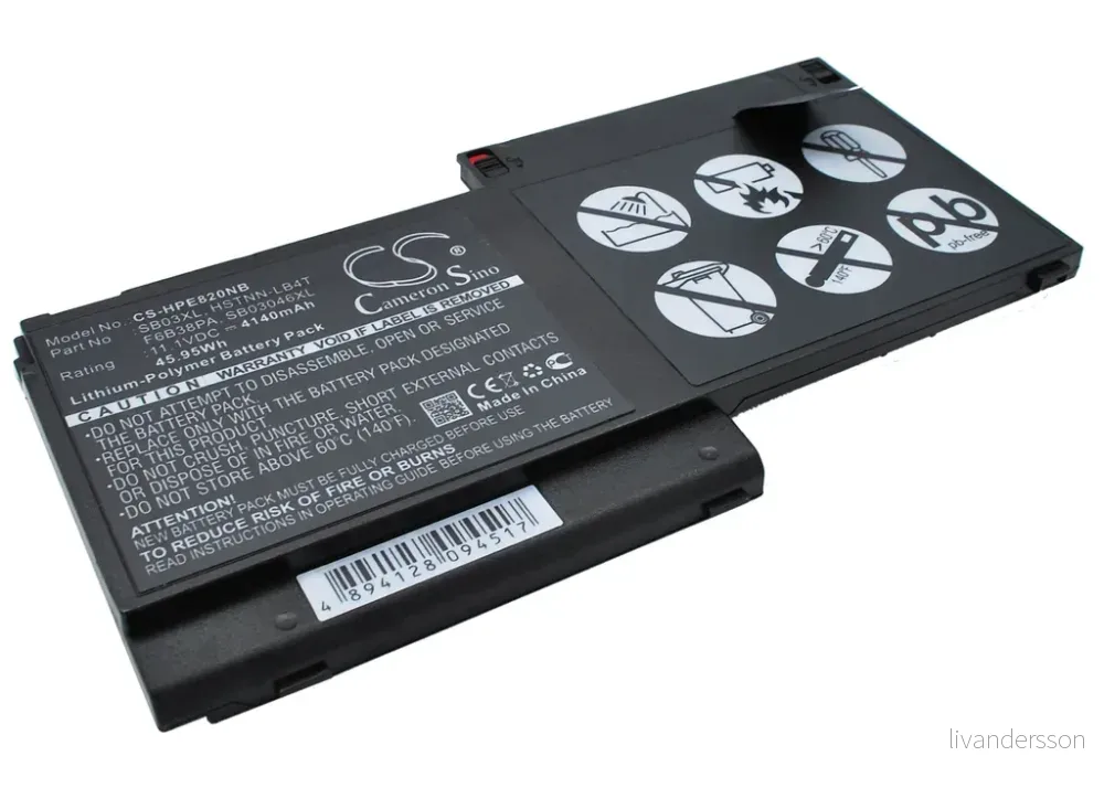 Batteri til Hp EliteBook 820 G2-M8V41LC, 14,8V, 4140mAh v:7634159