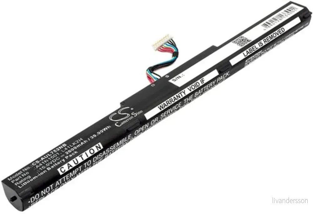 Batteri til Asus ROG GL752VW-T4110T, 15.0V, 2600 mAh v:2734468