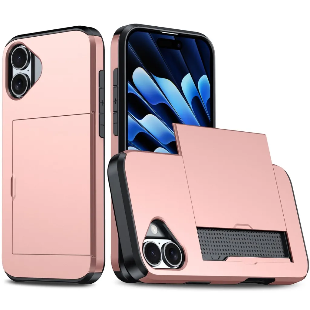 iPhone 16 Deksel med kortspor – Rose Gold v:2932467