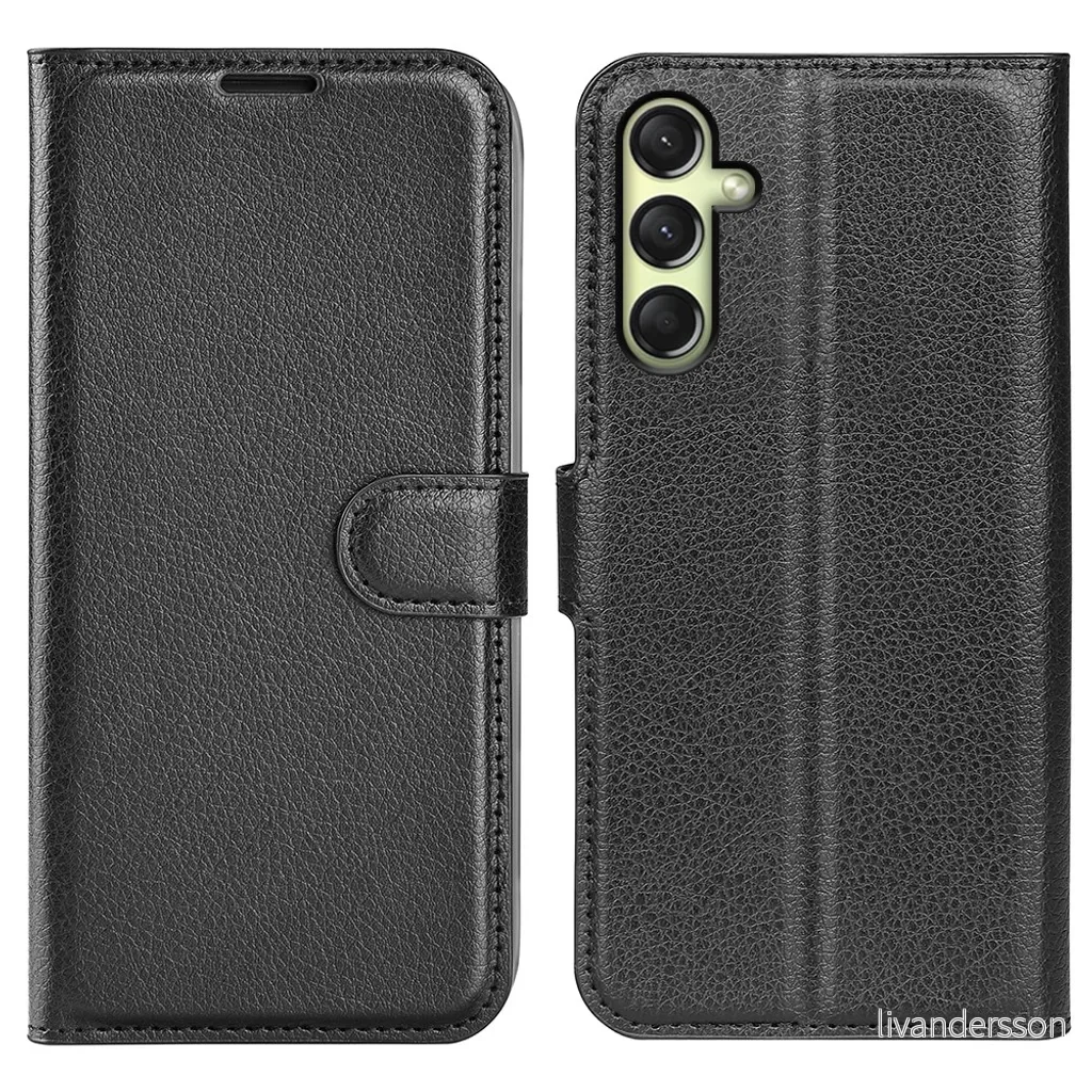 Samsung Galaxy A16 5G/A16 4G Lommeboketui PU-lær Kortholder – Svart v:9470019