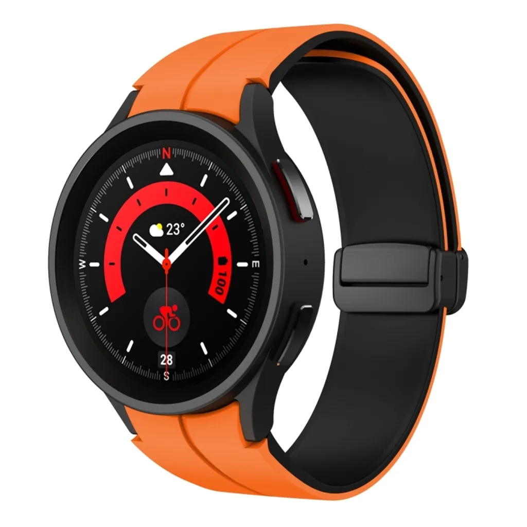 Samsung Galaxy Watch 6, 6 Classic Klokkereim – Oransje/Svart v:7511332