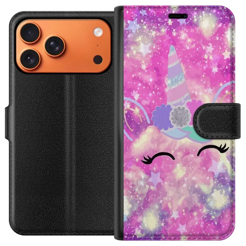 Apple iPhone 18 Pro Max Sort Lommebokdeksel Glad Enhörning v:2377935