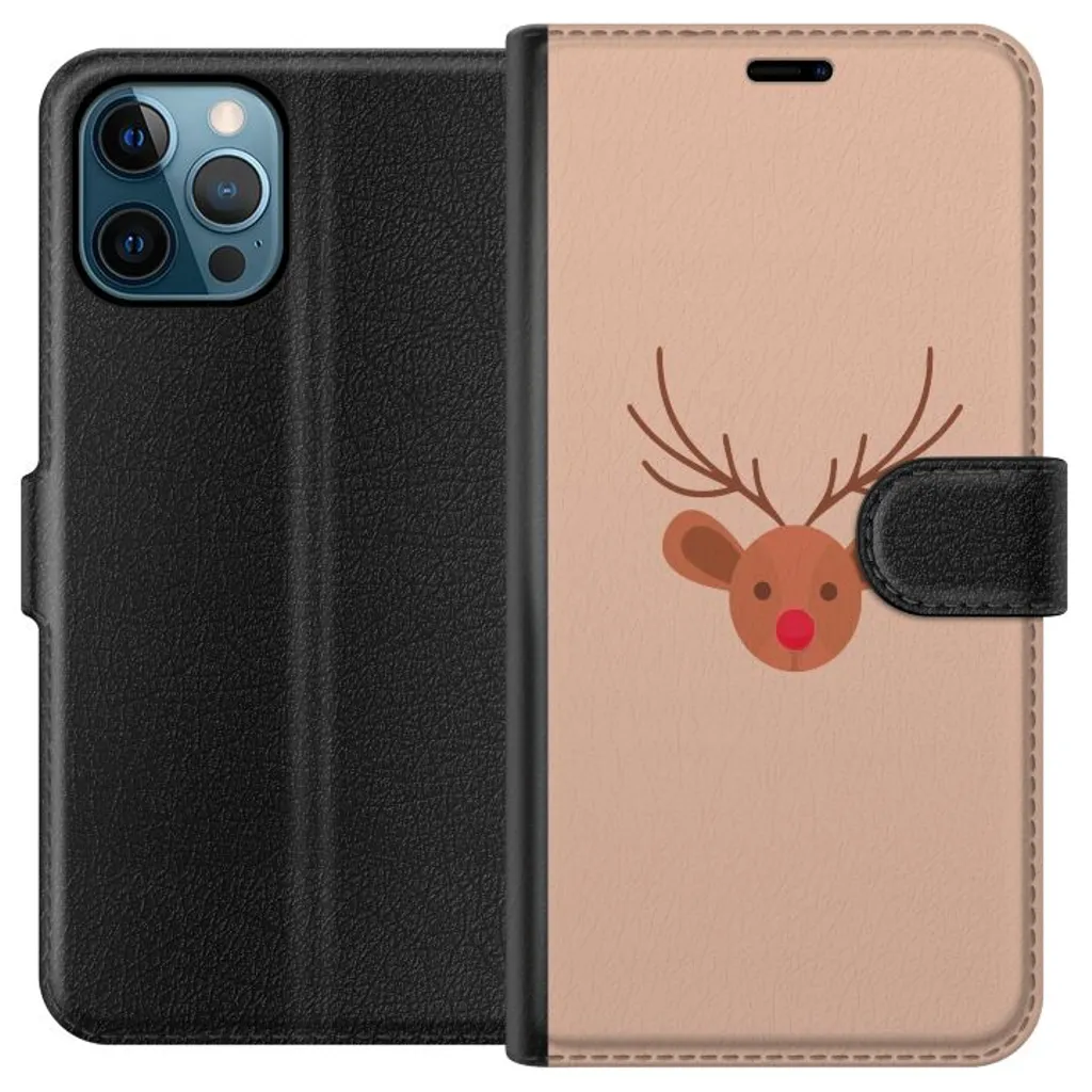 Apple iPhone 12 Pro Max Sort Lommebokdeksel Ren Julkänsla v:2891597