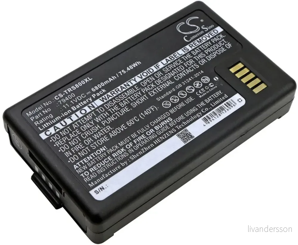 Batteri til Trimble S6, 11.1V, 6800 mAh v:9962354