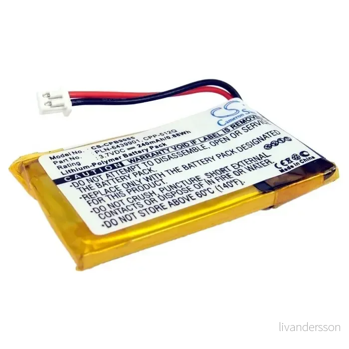 Batteri til Plantronics CS520, 3,6 (3,7)V, 240mAh v:6611418