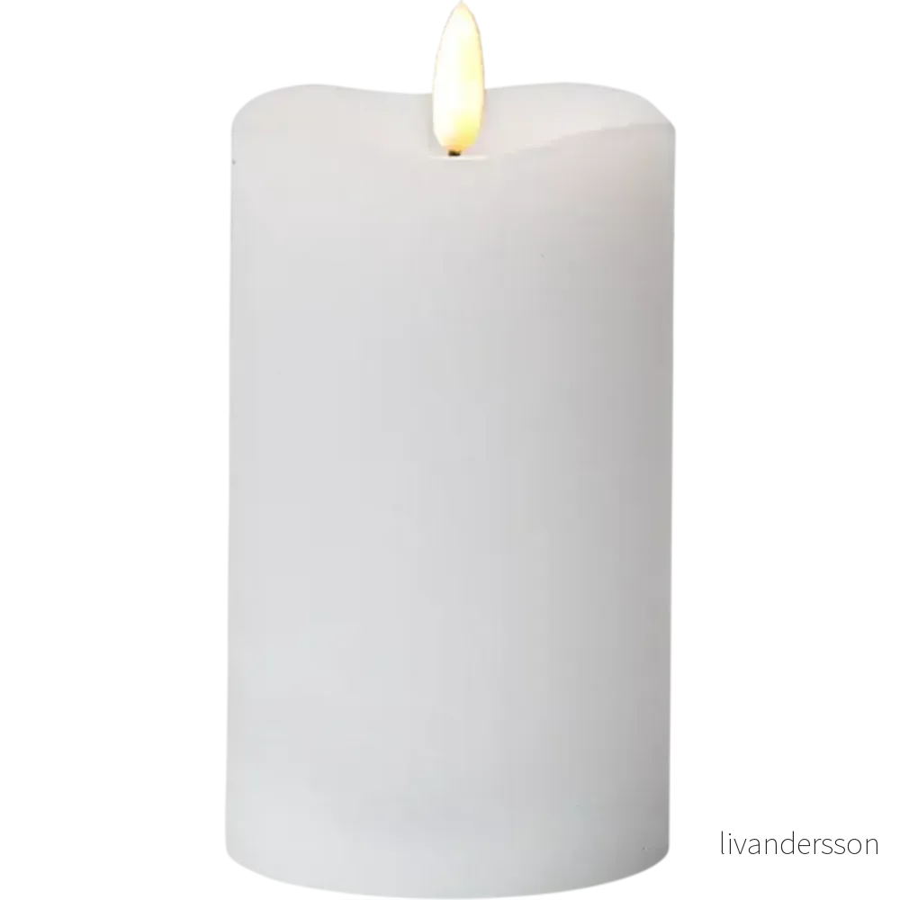 LED Candle Flame 7,5 x 14 cm med timer – Hvit v:2142214