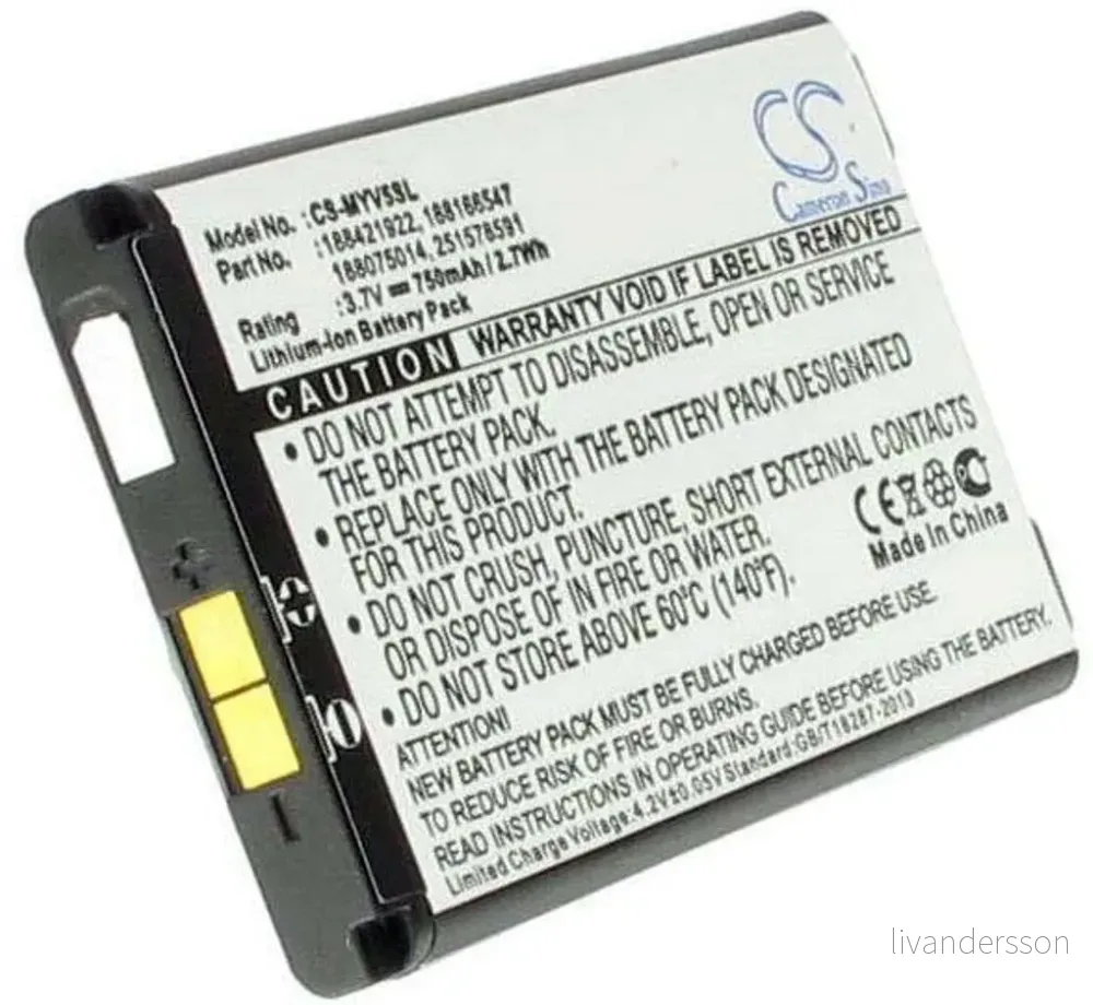 Batteri til Vodafone Simply VS1, 3.7V (3.6V), 750 mAh v:7934574