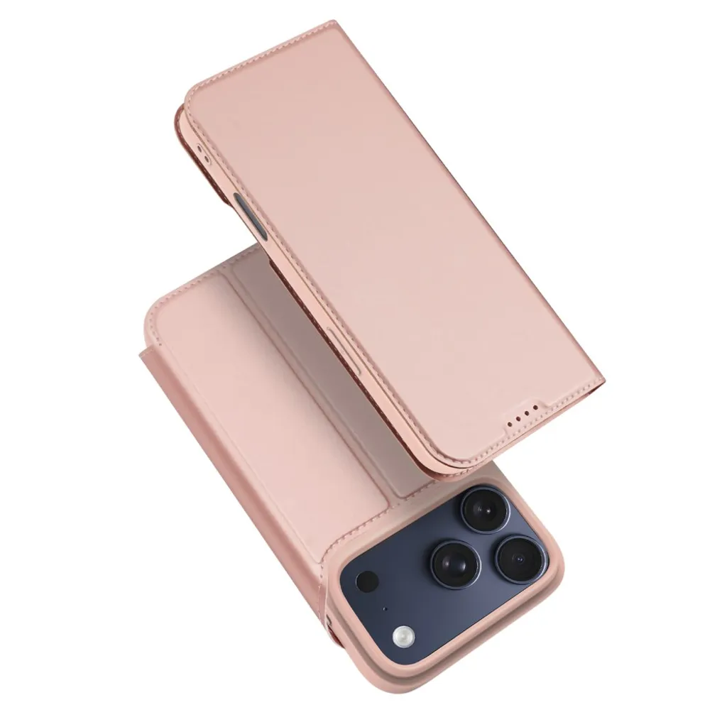 DUX DUCIS iPhone 18 Pro / 17 Pro Lommeboketui i PU-skinn – Rosa v:4079048 DUX DUCIS iPhone 18 Pro / 17 Pro Lommeboketui i PU-skinn – Rosa v:4079048