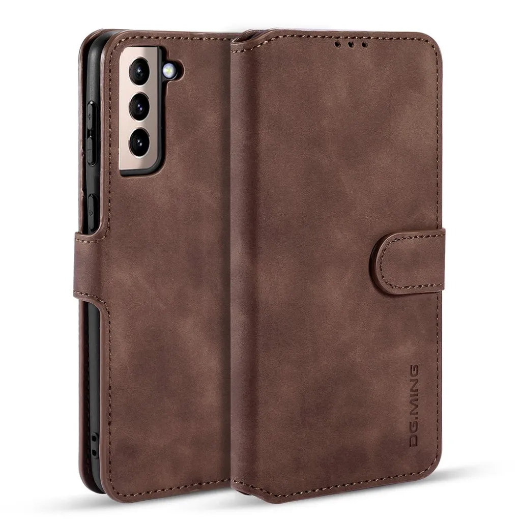 DG.MING Samsung Galaxy S21 4G, 5G etui – Coffee v:4909692