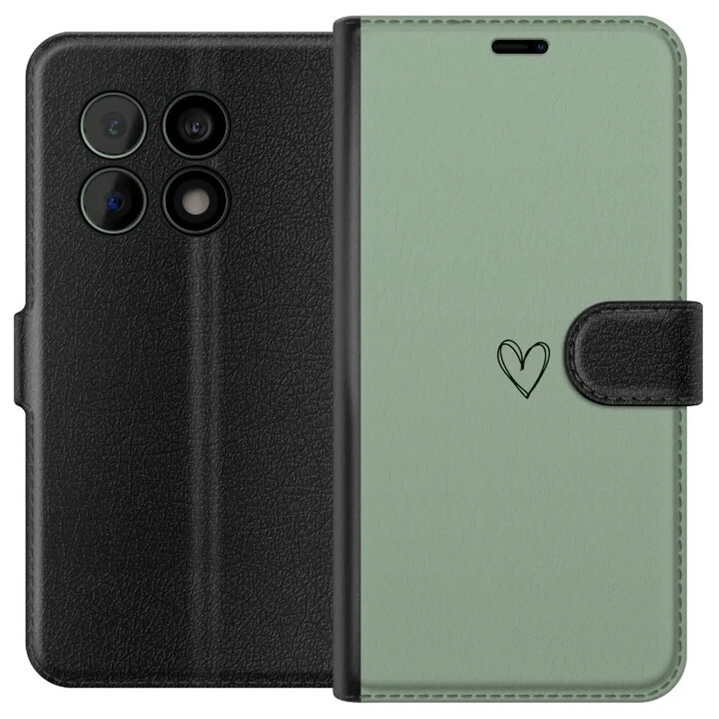 OnePlus 10 Pro Sort Lommebokdeksel Hjärta v:6183018