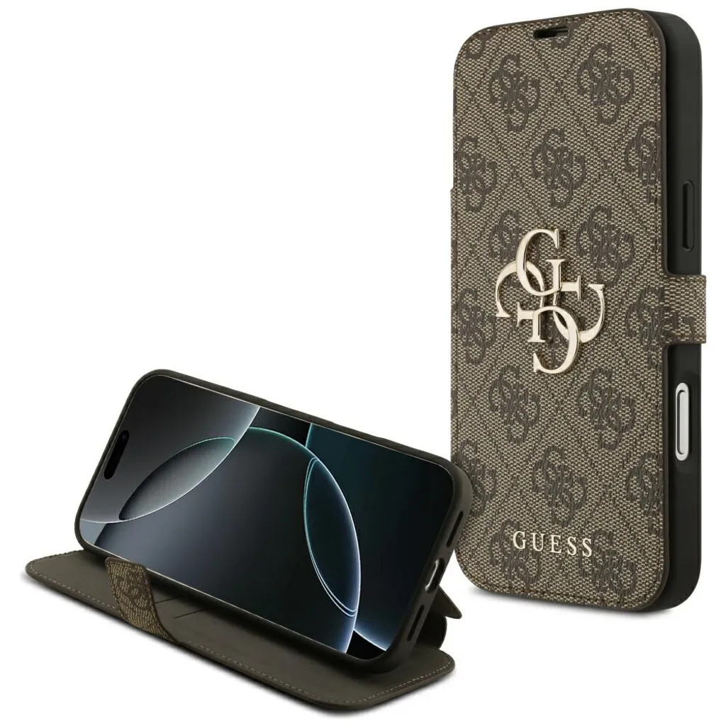 Guess 4G Metal Logo Etui til iPhone 18 Pro/17 Pro – Brun v:8760342 Guess 4G Metal Logo Etui til iPhone 18 Pro/17 Pro – Brun v:8760342
