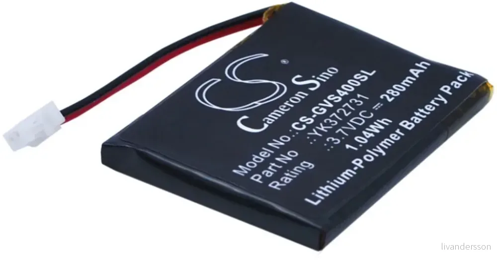Batteri til Golf Buddy Voice 2, 3.7V, 280 mAh v:8638929
