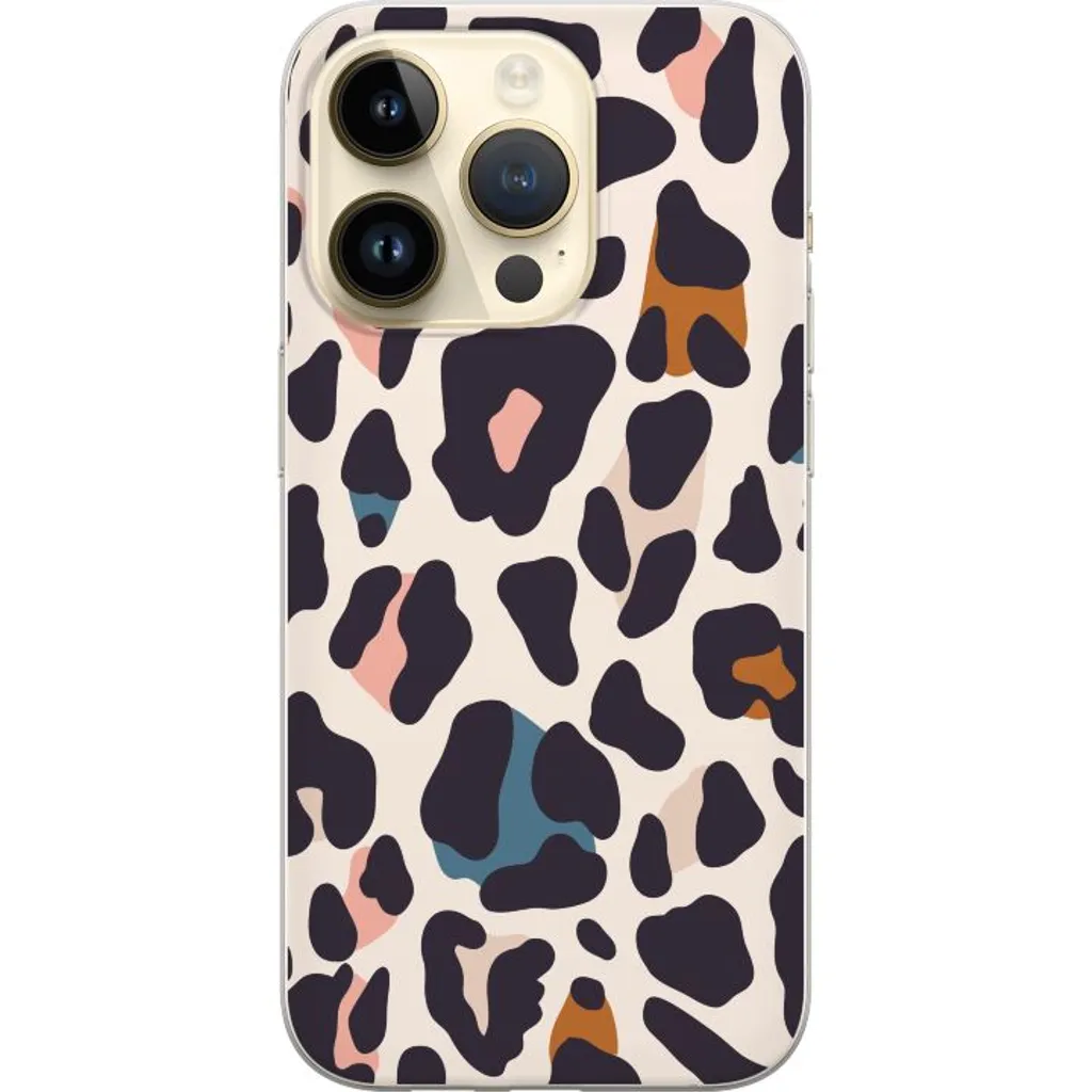 Apple iPhone 15 Pro Gjennomsiktig Telefondeksel Leopardmönster v:8707784