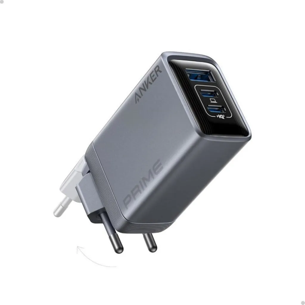 Anker Prime Vegglader 100W, 3A, 1x USB-A / 2x USB-C – Grå v:3769257