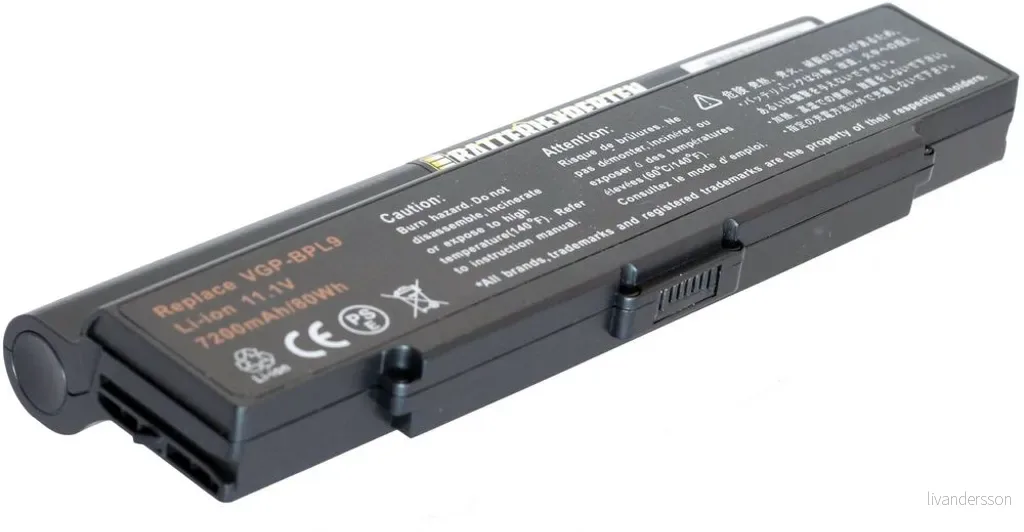 Batteri til Sony VAIO PCG-6W2L, 11.1V, 6600 mAh v:8553206