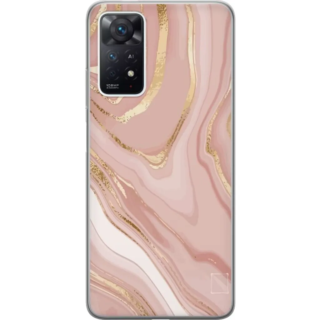 Xiaomi Redmi Note 11 Pro Gjennomsiktig Telefondeksel Ljusrosa marmor v:1298897