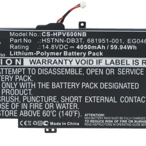Batteri til Hp Envy 6-1083CA, 14.8V, 4050 mAh v:6060078