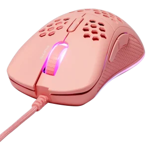 Deltaco Gaming PM75 ultralett spillmus med RGB – rosa v:6824372