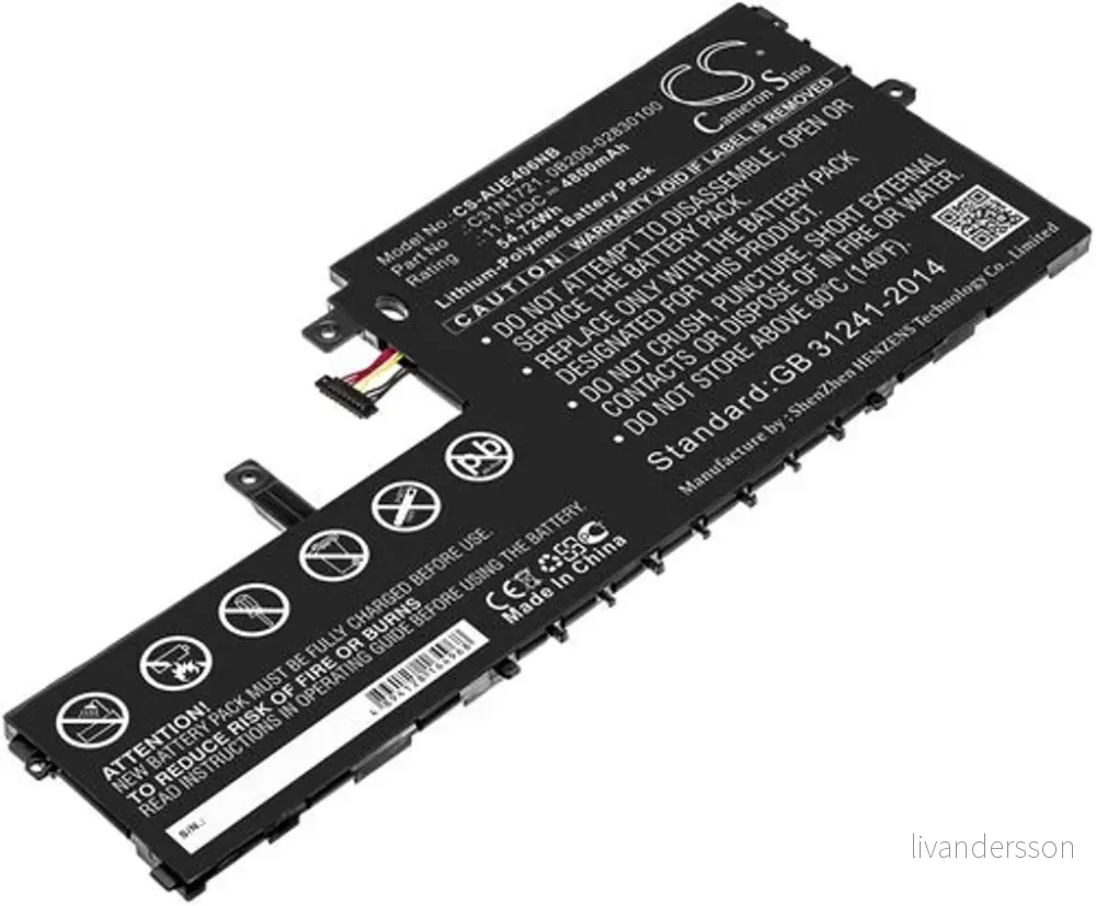 Batteri til Asus VivoBook E406SA-EB123T, 11.4V, 4800 mAh v:6212790