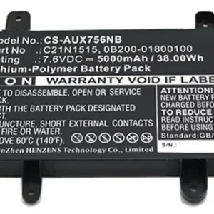 Batteri til Asus VivoBook X756UA-TY355T, 7.6V, 5000 mAh v:5128952 Batteri til Asus VivoBook X756UA-TY355T, 7.6V, 5000 mAh v:5128952
