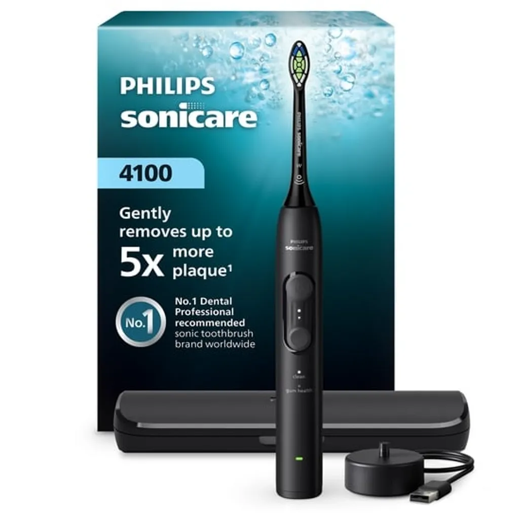 Philips Sonicare elektrisk tannbørste 4100-serien HX4043/52 – svart v:2019444
