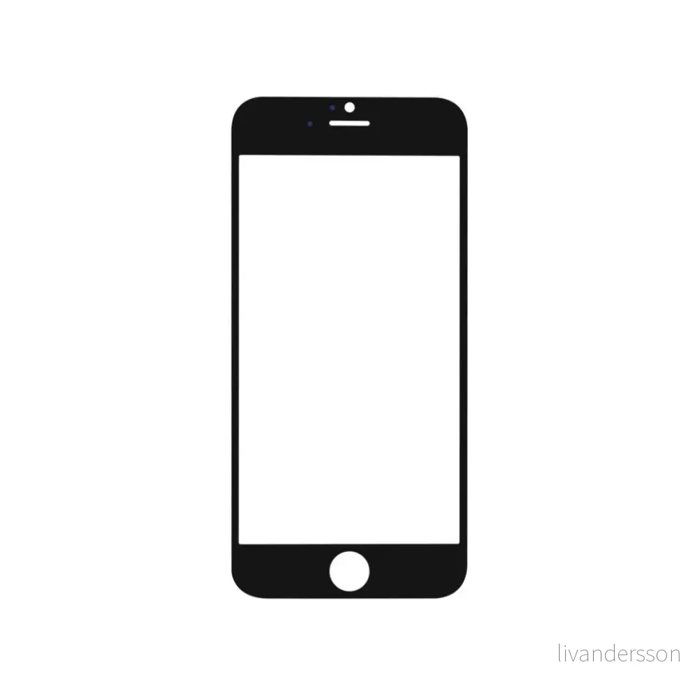 iPhone 7 Glass – Svart v:6981933