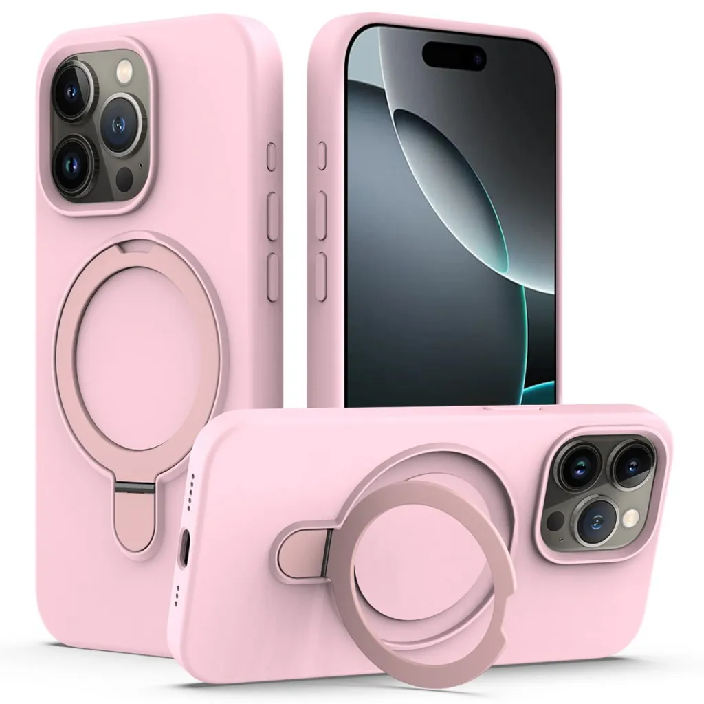 iPhone 16 Pro Deksel MagSafe Stativ – Rosa v:5231851