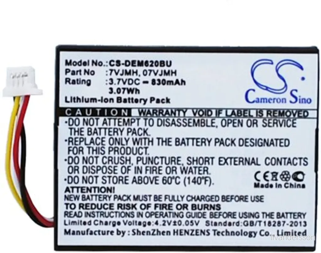 Batteri til Dell PowerEdge R620, 3.7V, 830 mAh v:8765021